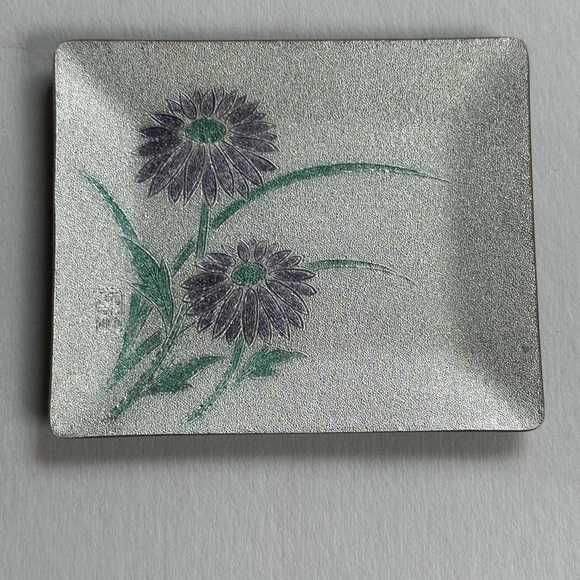 MCM Tutanka 5 pc cloisonné enamel trays • STUNNING • excellent condition • Japan - Picture 4 of 14